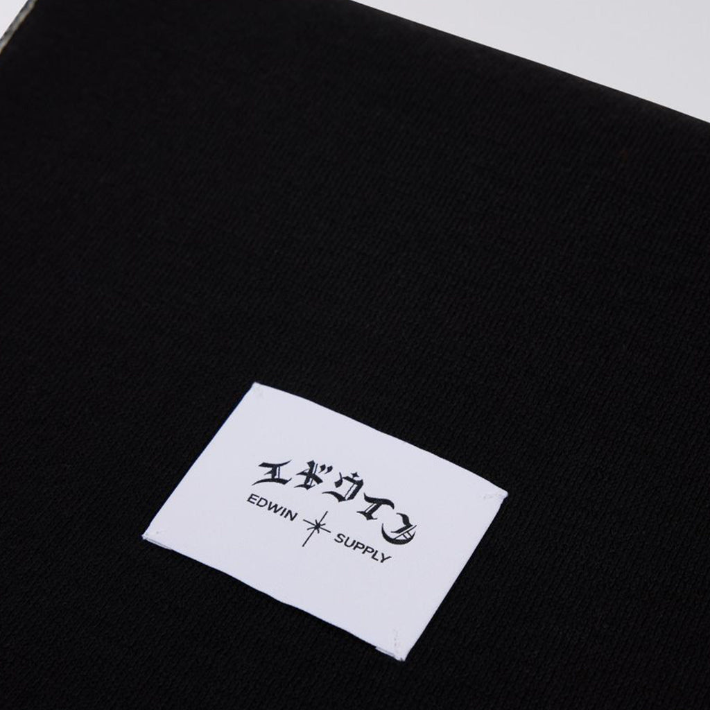 Edwin Graphic Scarf Knit - Black Garment Washed