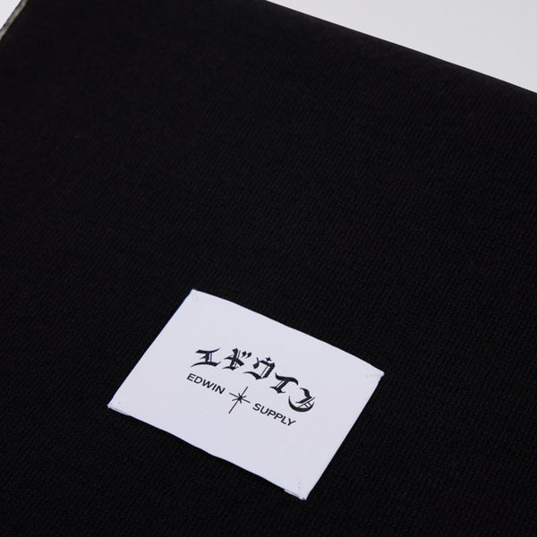 Edwin Graphic Scarf Knit - Black Garment Washed