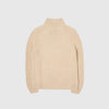 Edwin Roni High Collar Sweater Knit - Beige Garment Washed - Front