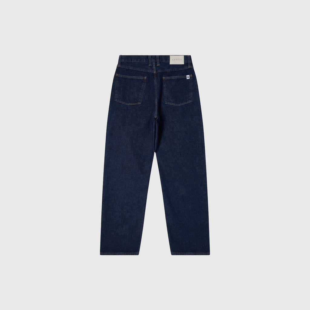 Edwin Tyrell Pant - Blue Dark Marble Wash - Back