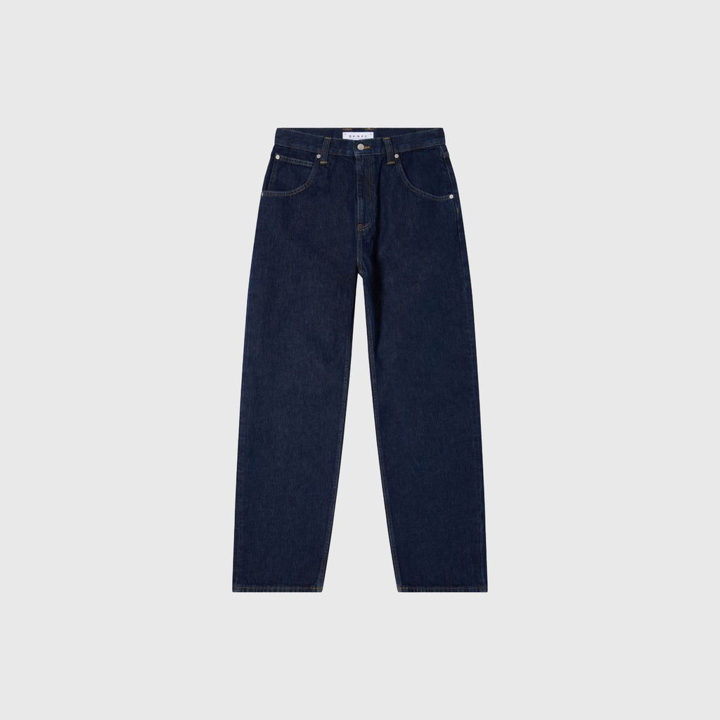 Edwin Tyrell Pant - Blue Dark Marble Wash - Front