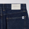 Edwin Tyrell Pant - Blue Dark Marble Wash - Back Close Up