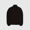Edwin Roni High Collar Sweater Knit - Dark Brown Garment Washed - Front
