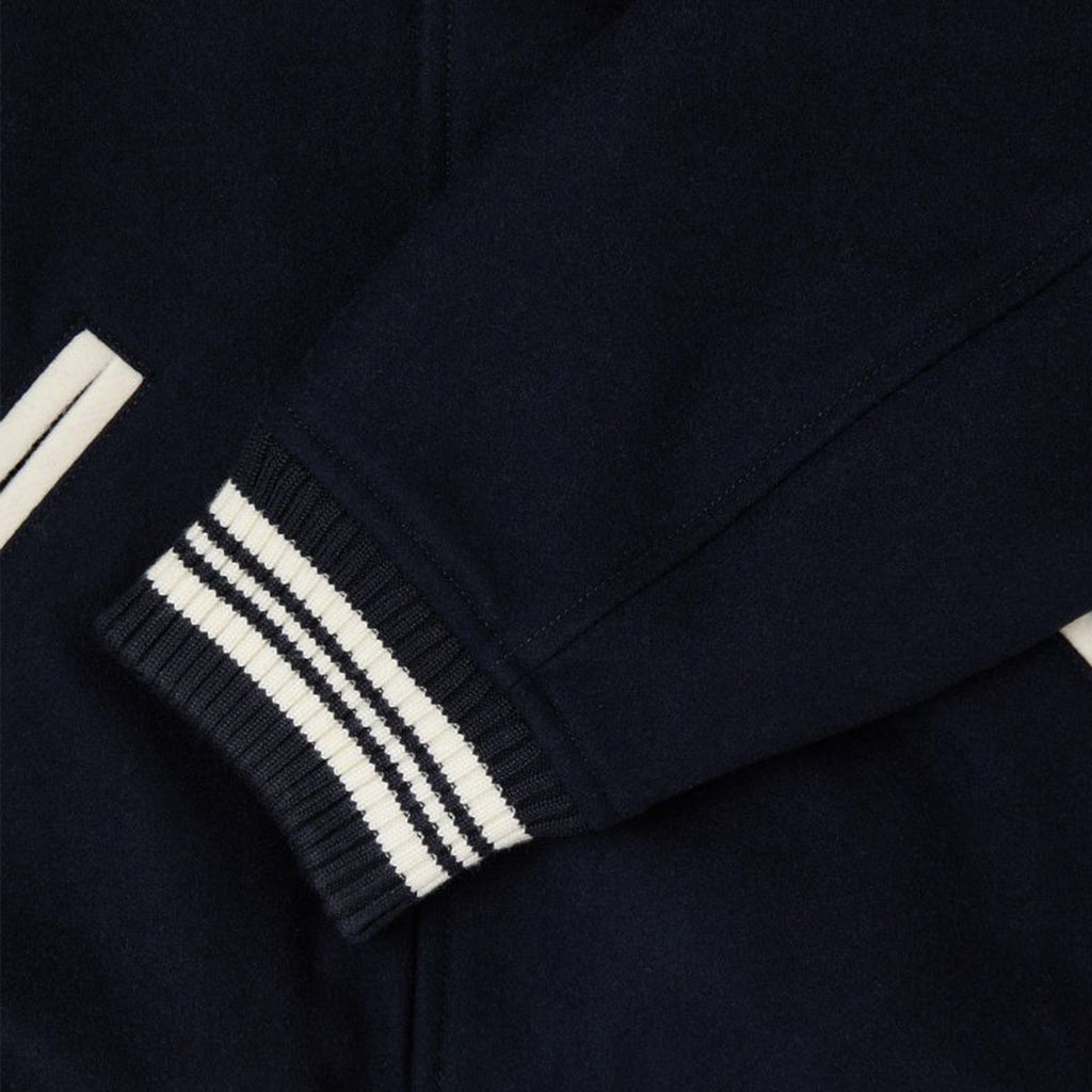 Edwin Campus Jacket Sky - Captain - Front Close Up