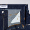 Edwin Tyrell Pant - Blue Dark Marble Wash - Front Close Up