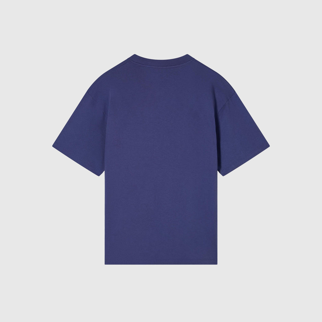 Edwin Oversize Basic TS - Skipper Blue Garment Washed - Back