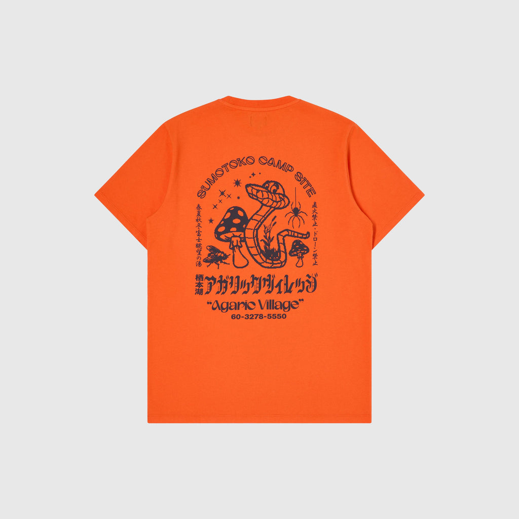 Edwin Agaric Village Tee - Tangerine - Back