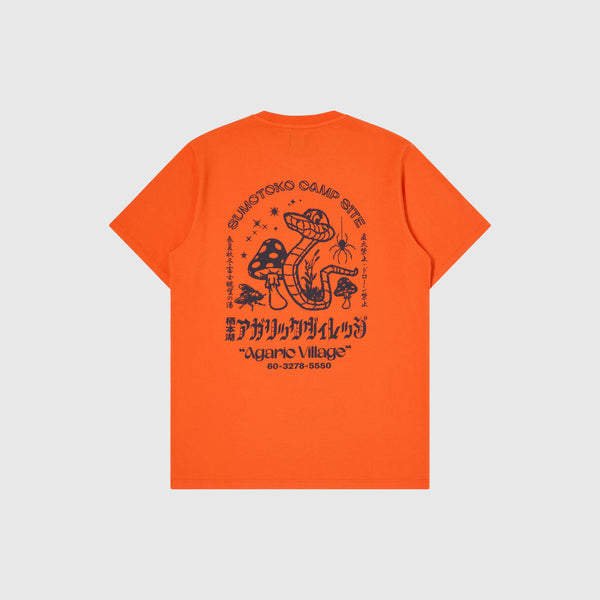 Edwin Agaric Village Tee - Tangerine - Back