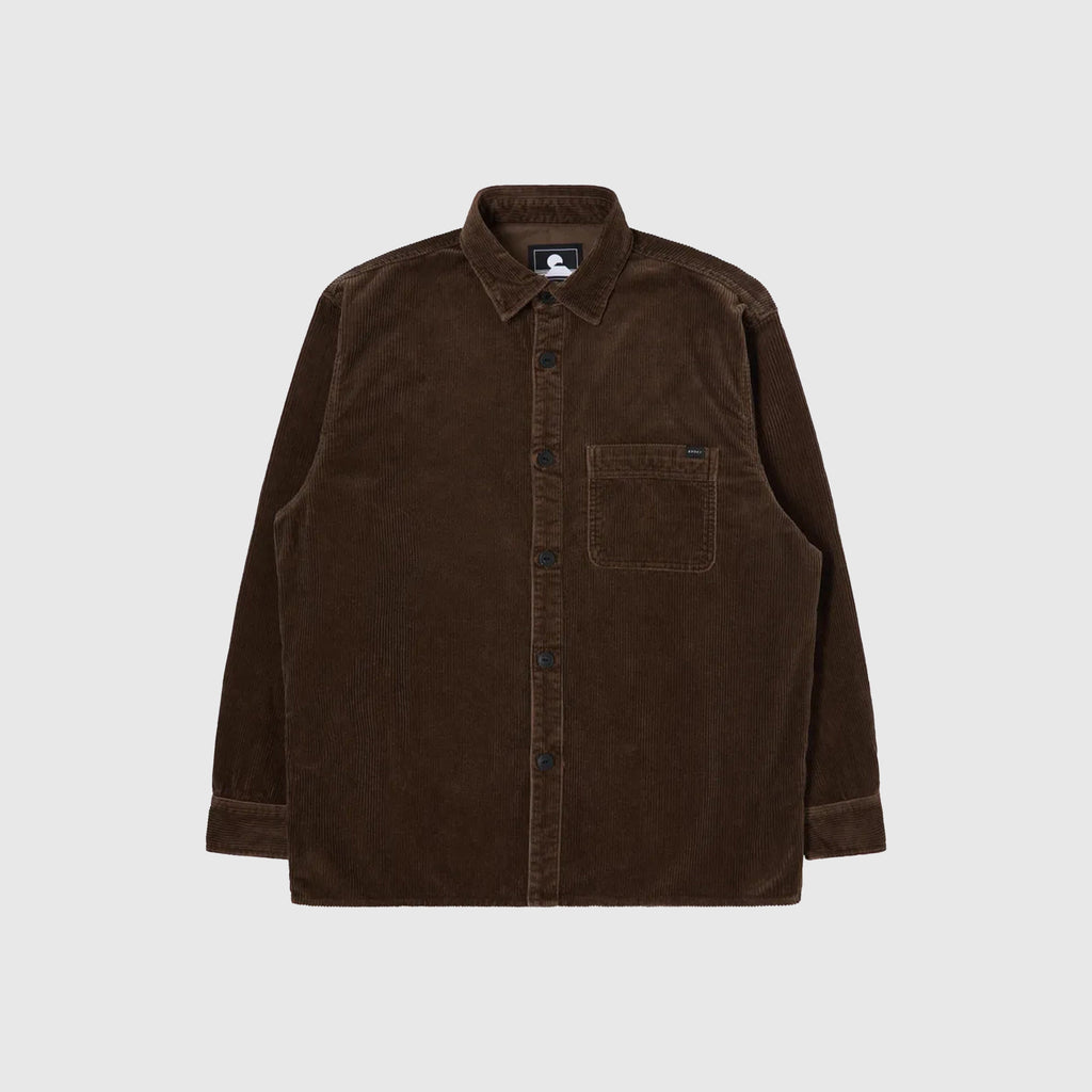 Edwin Ander Shirt L/S - Rain Drum Stone Washed - Front