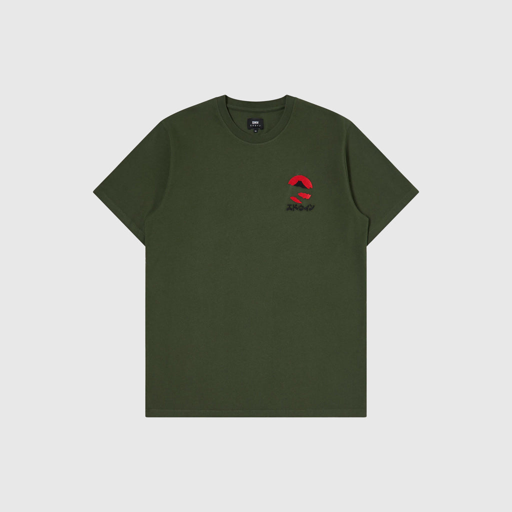 Edwin Kamifuji Chest Tee - Kombu Green - Front