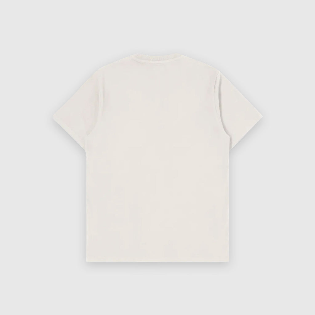 Edwin Kamifuji Chest Tee - Whisper White Garment Washed - Back