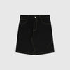 Edwin Worker Short - Black Denim - Front