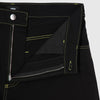 Edwin Worker Short - Black Denim - Front Close Up