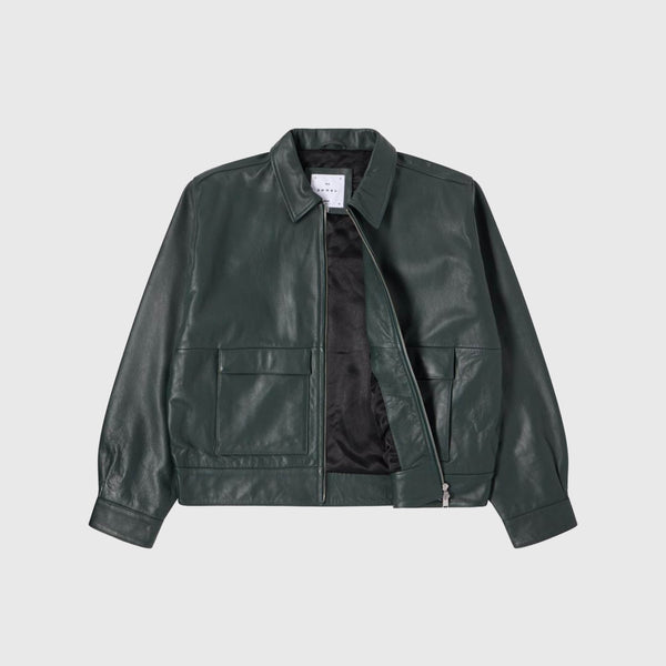 Edwin Dogma Jacket - Dark Green Open