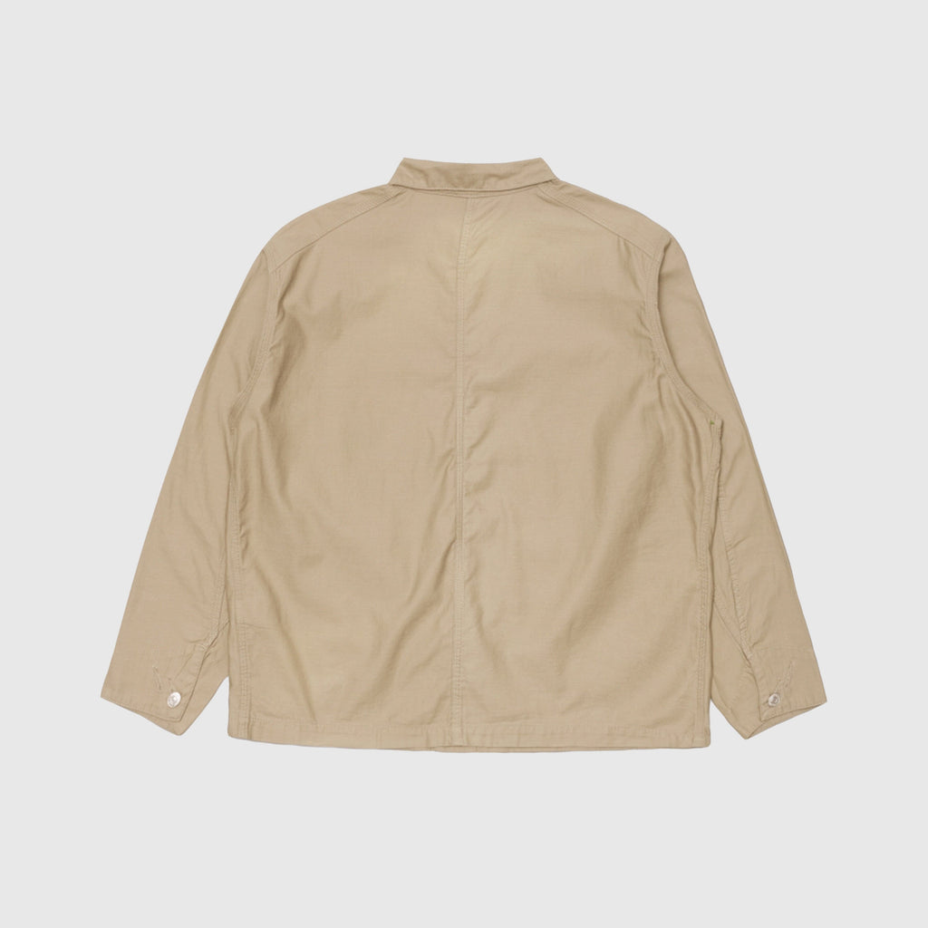 Edwin Coverall Jacket - Beige Garment Washed - Back