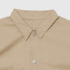 Edwin Coverall Jacket - Beige Garment Washed - Front Close Up