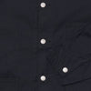 Edwin Coverall Jacket - Black Garment Washed - Front Close Up