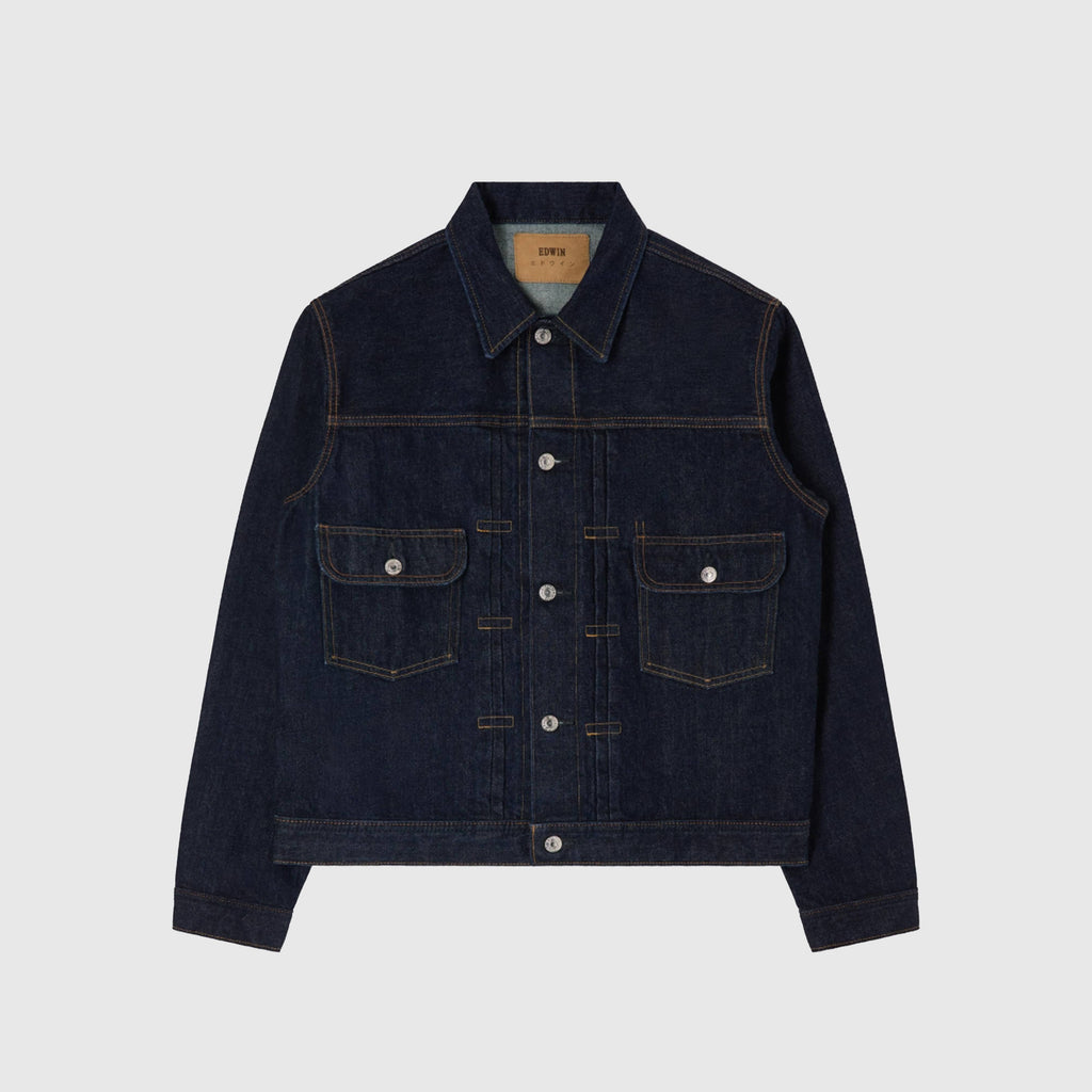 Edwin Denim Jacket - Blue Rinsed - Front