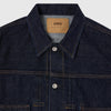 Edwin Denim Jacket - Blue Rinsed - Front Close Up