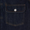 Edwin Denim Jacket - Blue Rinsed - Front Close Up