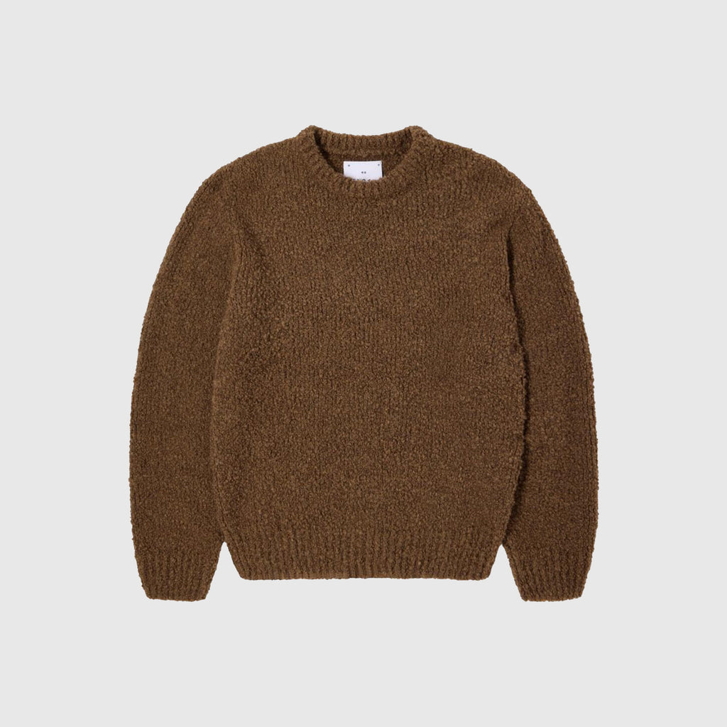 Edwin Dun Textured Sweater - Taupe Garment Washed - Front