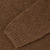 Edwin Dun Textured Sweater - Taupe Garment Washed - Front Close Up