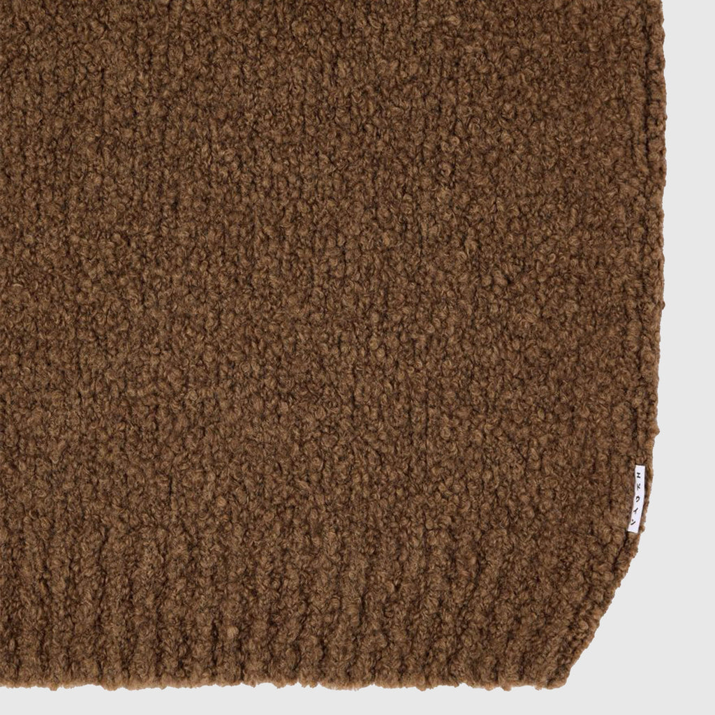 Edwin Dun Textured Sweater - Taupe Garment Washed - Front Close Up