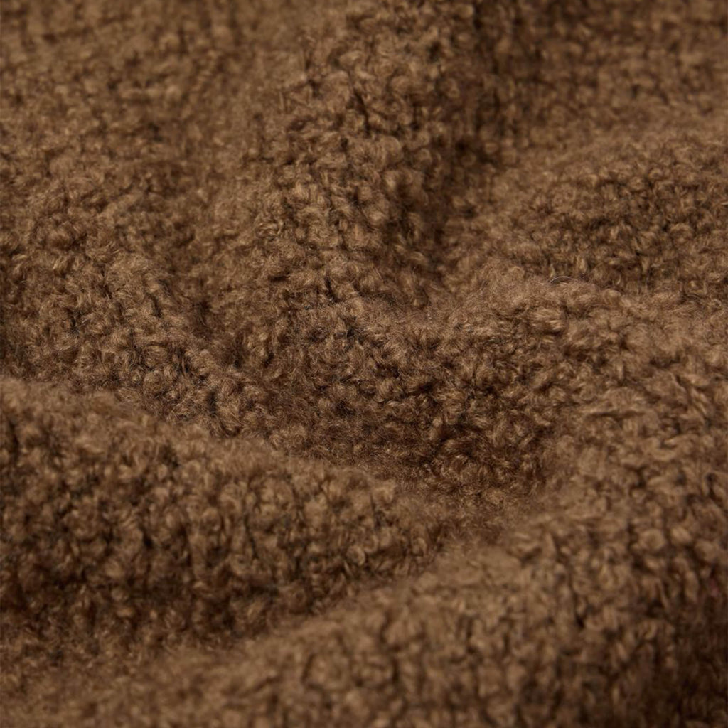 Edwin Dun Textured Sweater - Taupe Garment Washed - Close Up