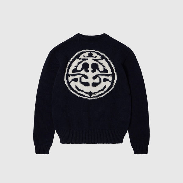 Edwin Ellis Sweater - Navy / Off White - Back