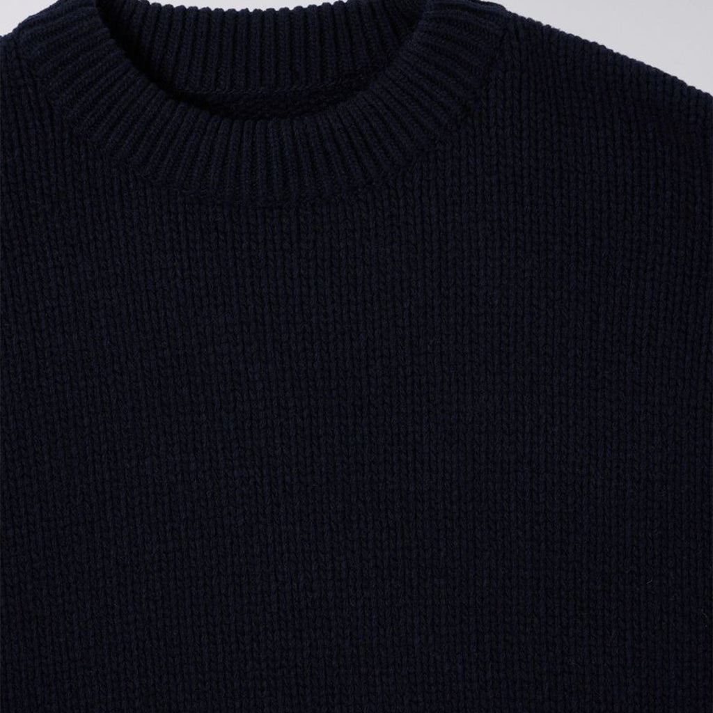 Edwin Ellis Sweater - Navy / Off White - Front Close Up