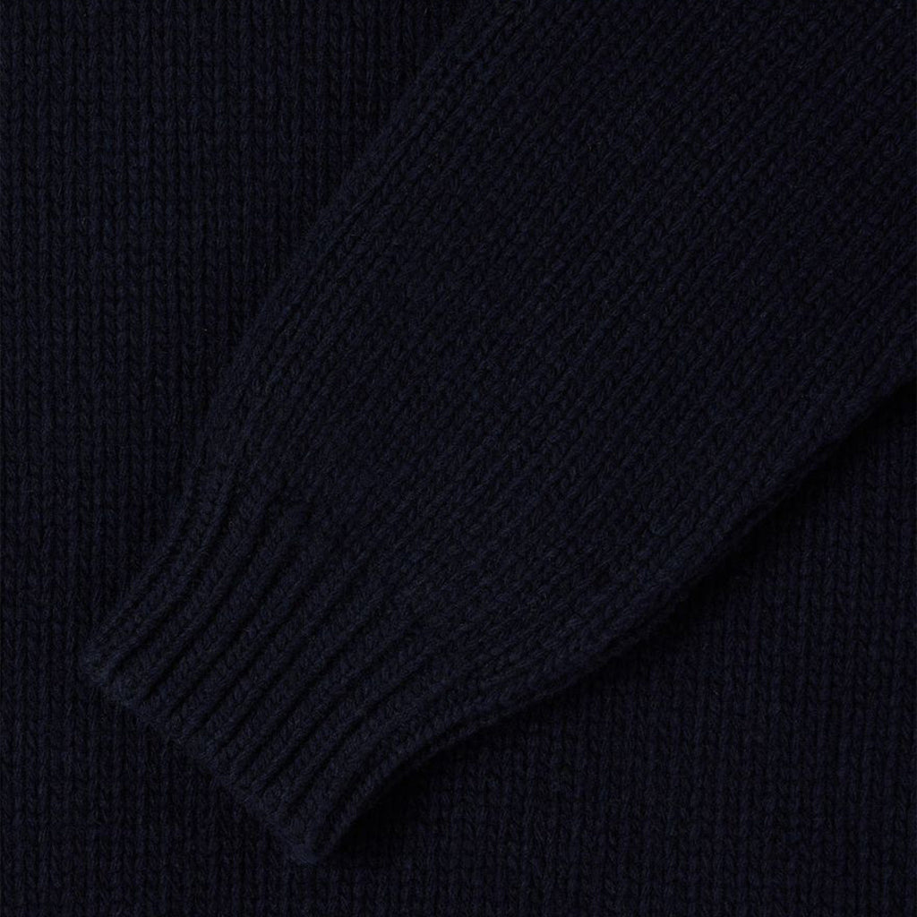 Edwin Ellis Sweater - Navy / Off White - Front Close Up