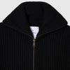 Edwin Gary Zipped Cardigan - Black - Front