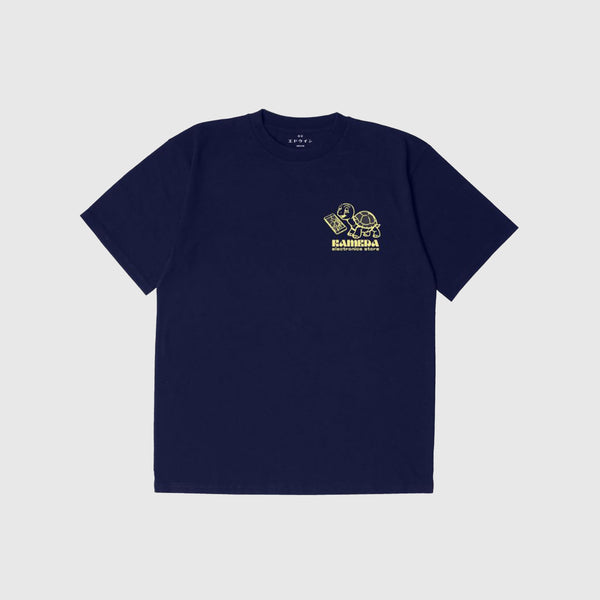 Edwin Kamera Tee - Maritime Blue Garment Washed - Front