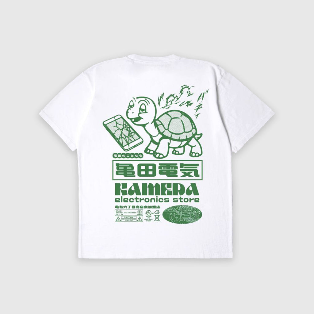 Edwin Kamera Tee - White Garment Washed - Back