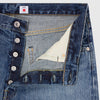 Edwin Loose Jeans - Blue Dark Used - Front Close Up