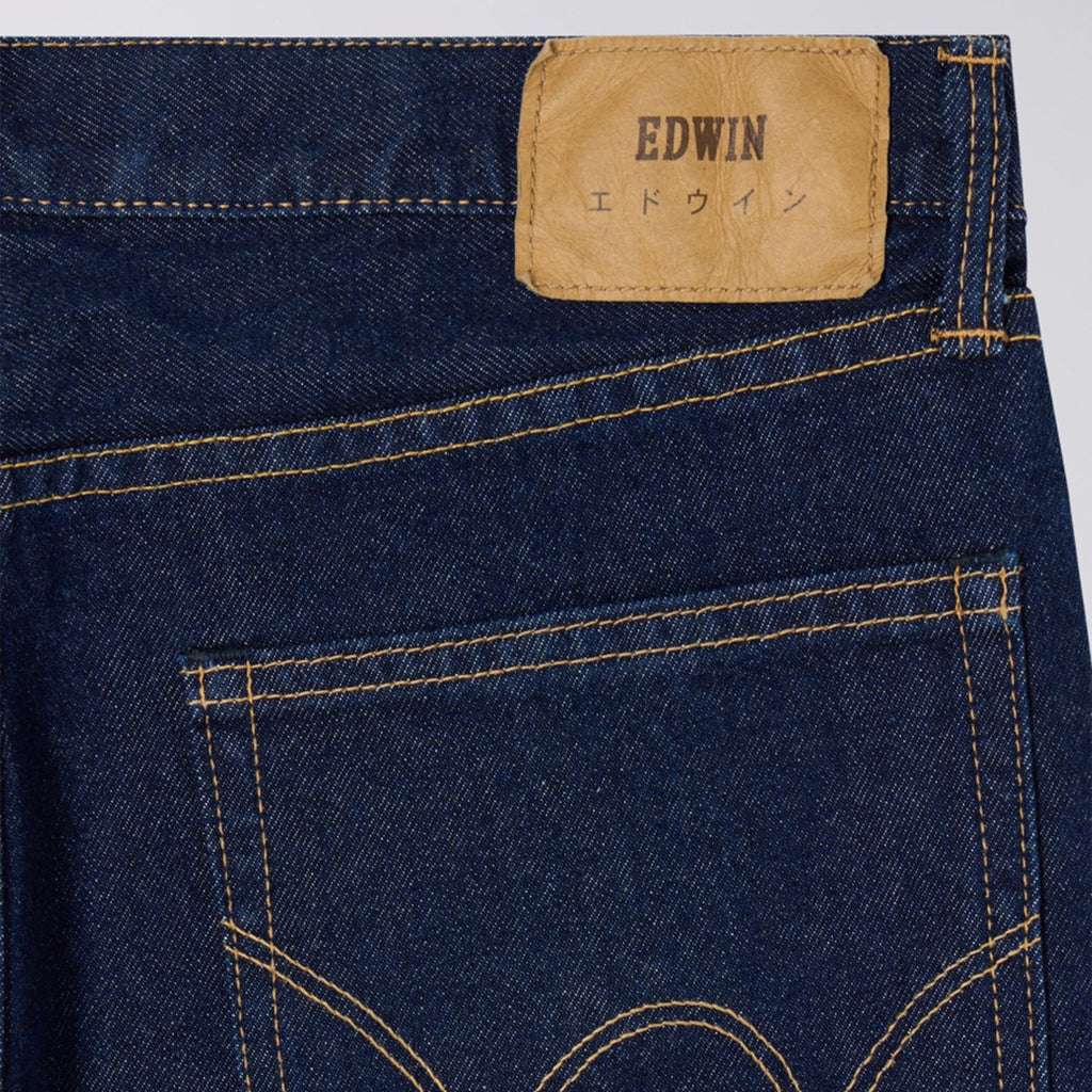 Edwin Loose Jeans - Blue Rinsed - Back Close Up