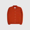 Edwin Mars Polo Cardigan - Orange Garment Washed - Front