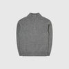 Edwin Maru Half Zip Sweater Knit - Grey Marl - Front