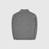 Edwin Maru Half Zip Sweater Knit - Grey Marl - Back