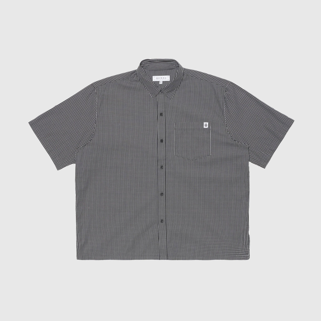 Edwin Millbury Shirt - Black / White Garment Washed - Front