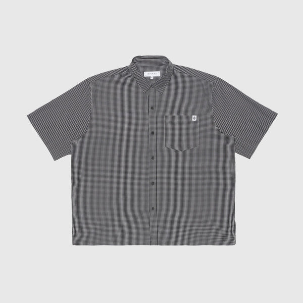 Edwin Millbury Shirt - Black / White Garment Washed - Front
