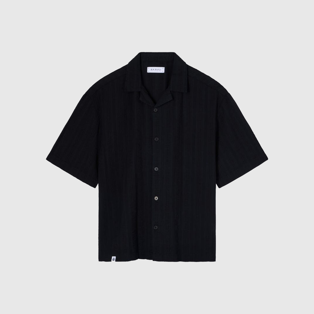 Edwin S/S Sega Shirt - Black Garment Washed - Front