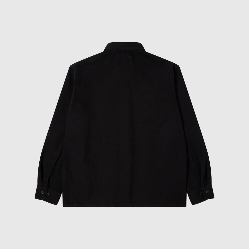 Edwin Sebastian Shirt - Black Garment Dyed - Back