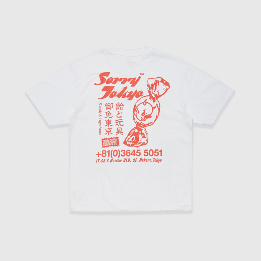Edwin Sorry Tokyo Tee - White - Back