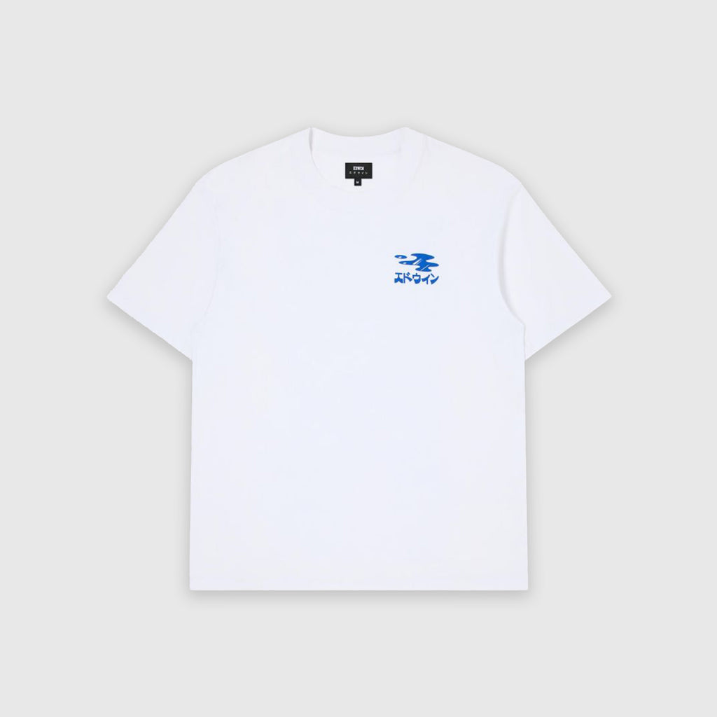 Edwin Stay Hydrated Tee - White Garment Washed - Front