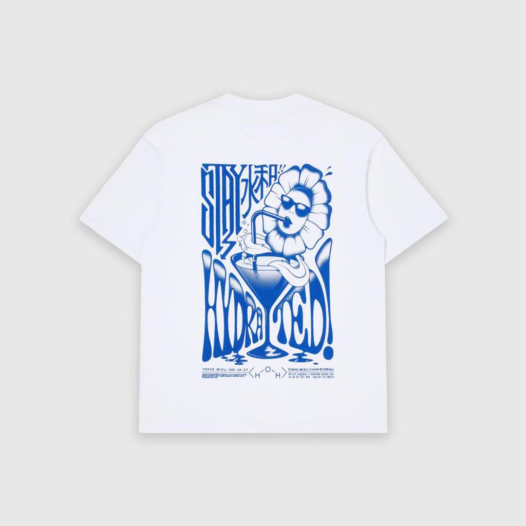 Edwin Stay Hydrated Tee - White Garment Washed - Back