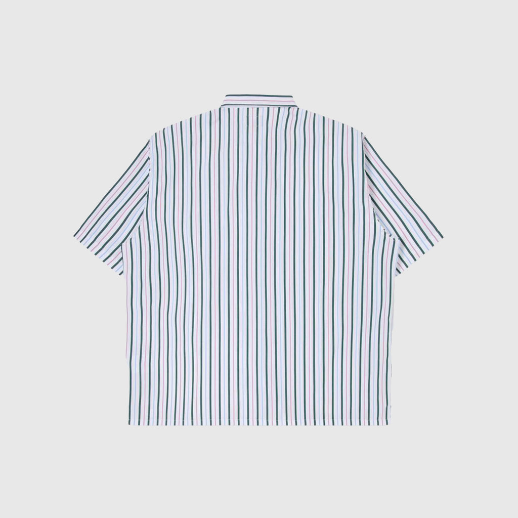 Edwin Toledo Shirt SS Stripes - White / Pink - Back