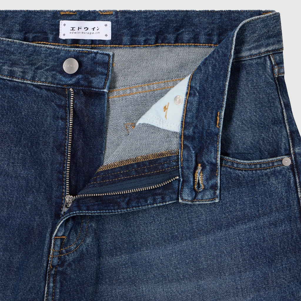 Edwin Tyrell Pant - Blue Nix Wash - Front Close Up