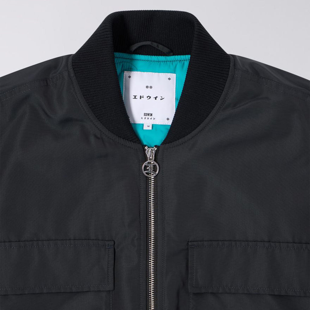 Edwin Ultra Bomber - Black - Front Close Up