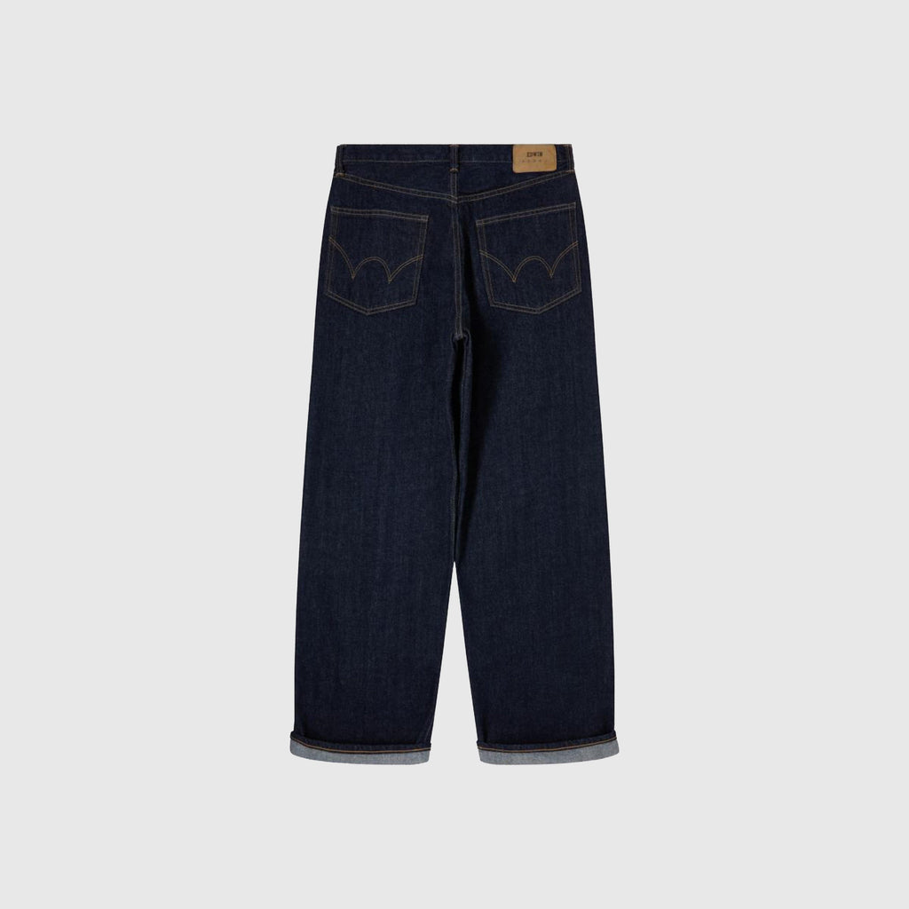 Edwin Wide Pant - Blue Rinsed Red Selvage - Back